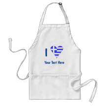 I (Greek Flag Heart) Your Text