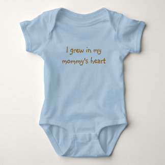 I grew in my mommy's heart baby bodysuit