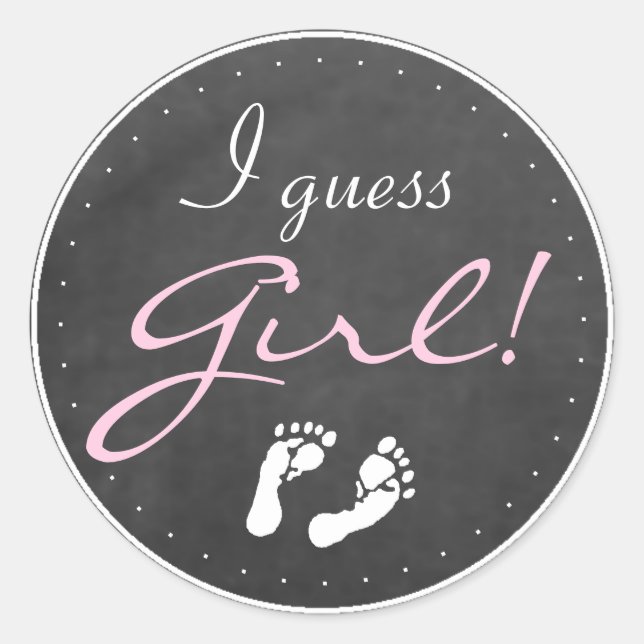 I Guess Girl Classic Round Sticker (Front)