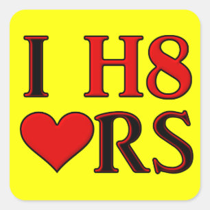 I H8 Heart Funny Sticker