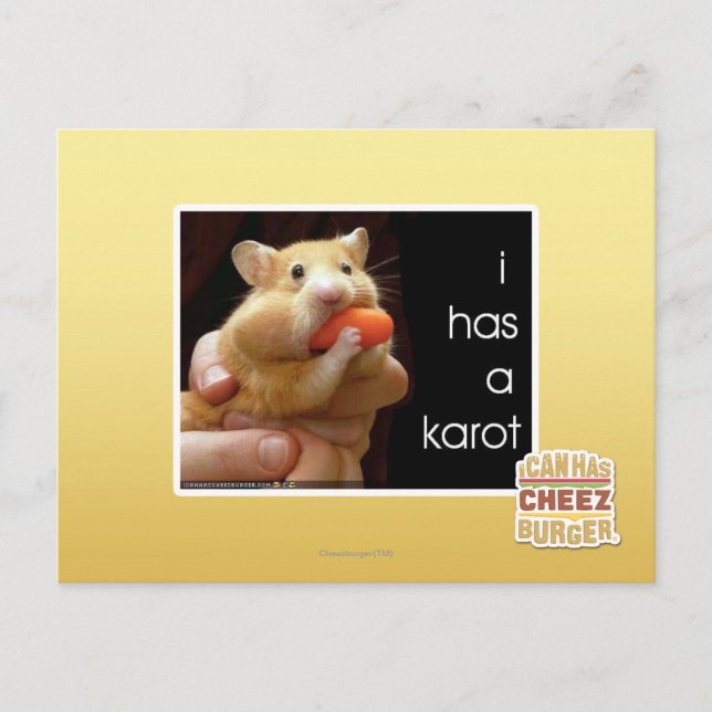 I ha a karot postcard (Front)