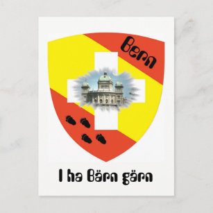 I ha Bärn gärn postcard with federal house