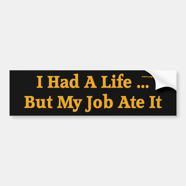 I Had A Life Bumper Sticker (Front)