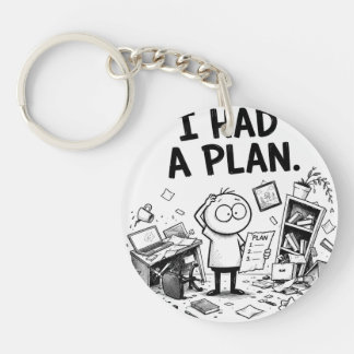I Had a Plan Funny Keychain