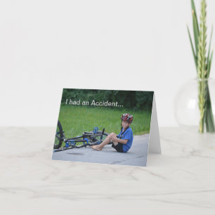 I had an Accident.. Bicycle Crash Notecards