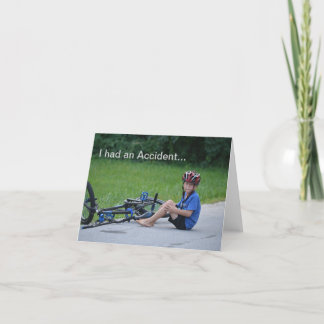 I had an Accident.. Bicycle Crash Notecards