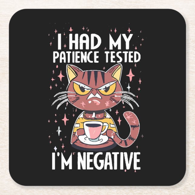 I had my Patience test! Square Paper Coaster (Front)