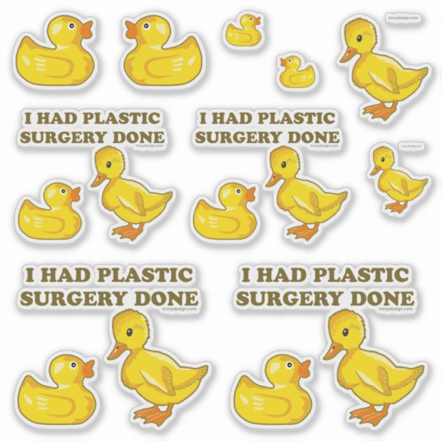 I Had Plastic Surgery Done Funny Ducks Contour Cut (Front)