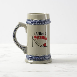 I Had Potential Physics Humour Beer Stein