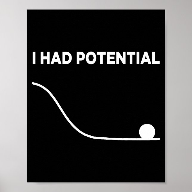 I Had Potential T-shirt.png  Poster (Front)
