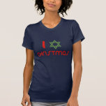 I Hanukkah Christmas green T-Shirt<br><div class="desc">Holiday Humour T-shirts and Apparel Funny Holiday Gear: T-shirts, Hoodies, Stickers, Buttons, and gifts.</div>