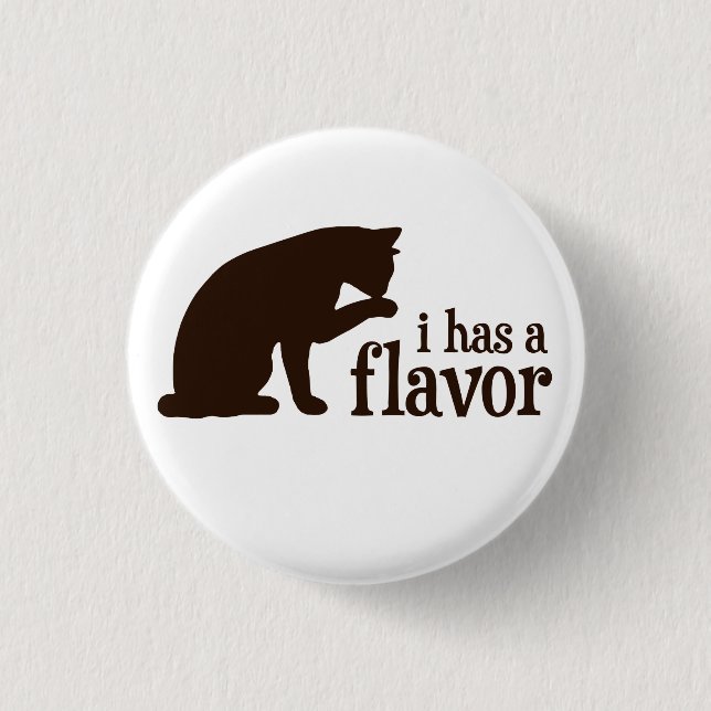 i has a flavour Kitty Cat 1 Inch Round Button (Front)