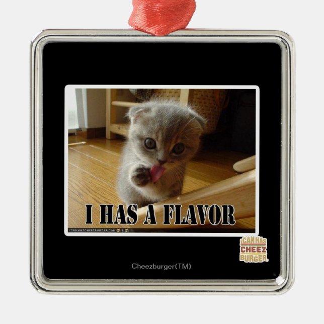 I has a flavour metal ornament (Front)