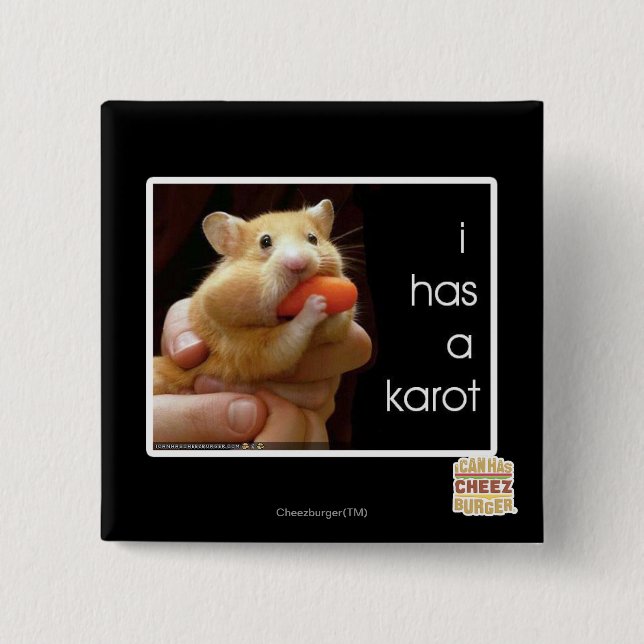I has a karot 2 inch square button (Front)