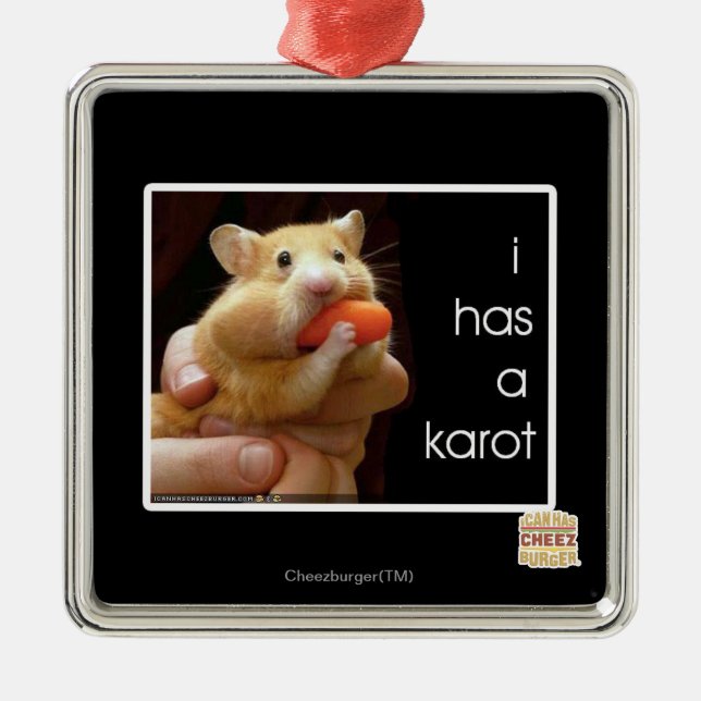 I has a karot metal ornament (Front)