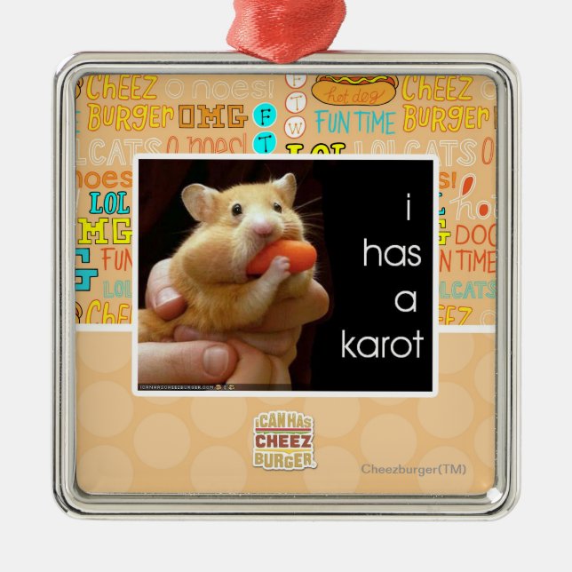 I has a karot metal ornament (Front)