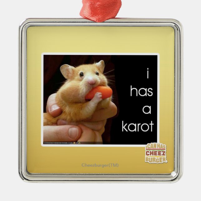 I has a karot metal ornament (Front)