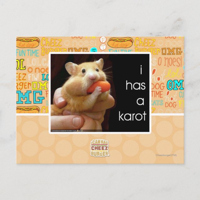 I has a karot postcard (Front)
