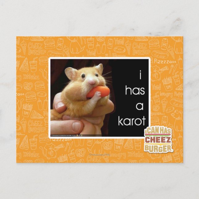 I has a karot postcard (Front)