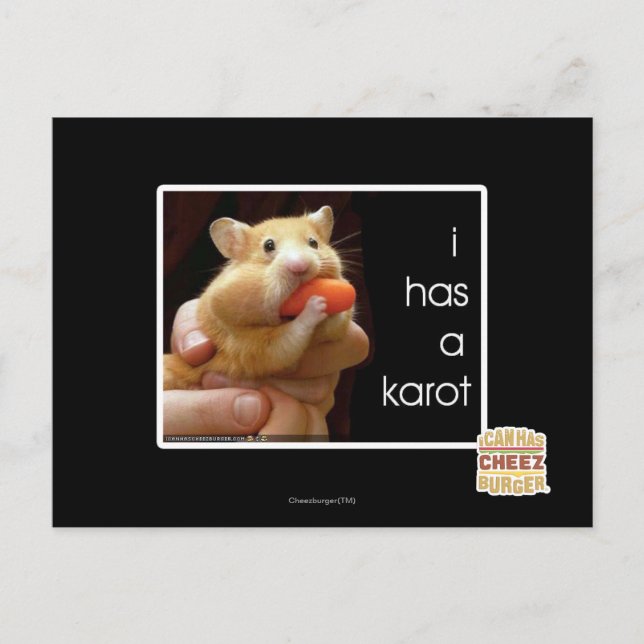 I has a karot postcard (Front)