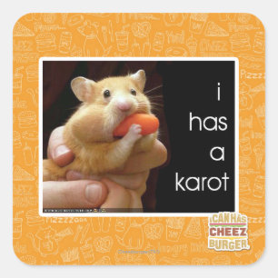 I has a karot square sticker