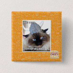 I has come to pillage ur village 2 inch square button