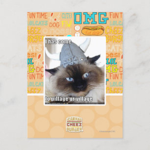 I has come to pillage ur village postcard