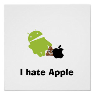 I hate Apple poster
