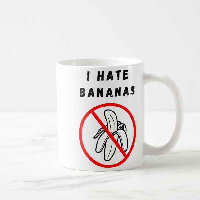 I Hate Bananas  Coffee Mug (Right)
