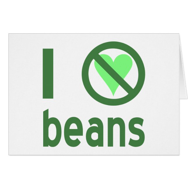 I Hate Beans Green Text (Front Horizontal)