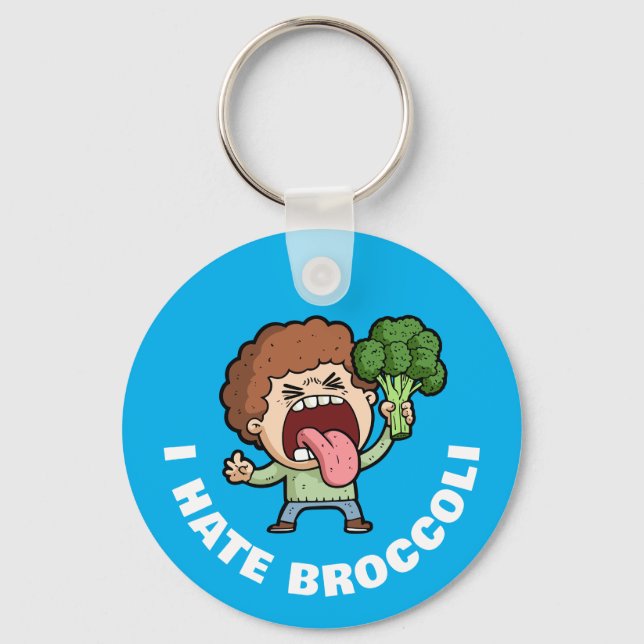 I Hate Broccoli Keychain (Front)