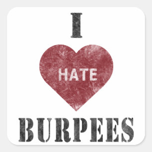 I hate burpees sticker