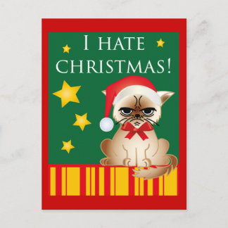 I hate christmas! funny anti-Christmas card