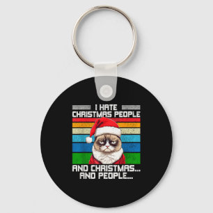 I Hate Christmas Holidays Haters Black Uni-adults Keychain