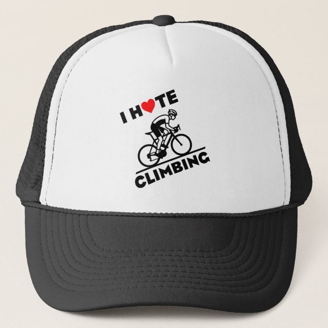 I Hate Climbing Cycling Trucker Hat (Front)
