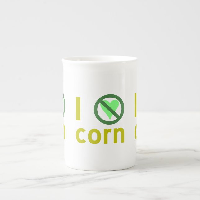 I Hate Corn Bone China Mug (Front)