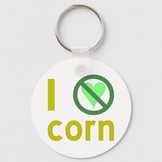 I Hate Corn Keychain (Front)