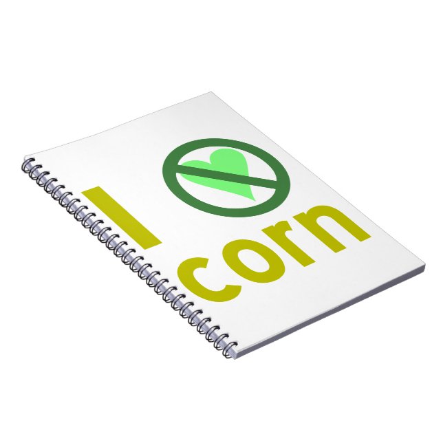 I Hate Corn Notebook (Right Side)