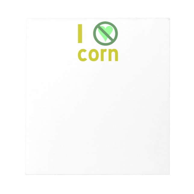 I Hate Corn Notepad (Front)