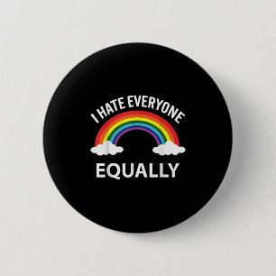 I Hate Everyone Equally Lgbtq Pride Month Flag Rai 2 Inch Round Button