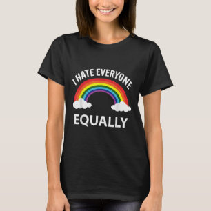 I Hate Everyone Equally Lgbtq Pride Month Flag Rai T-Shirt