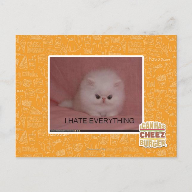 I hate everything postcard (Front)