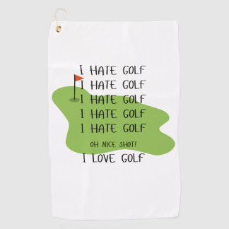"I Hate Golf" Funny Golf Towel