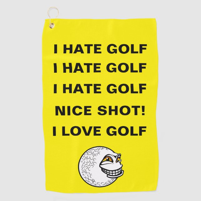 I Hate Golf - serviette de golf (Devant)