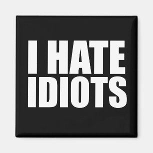 I hate idiots magnet