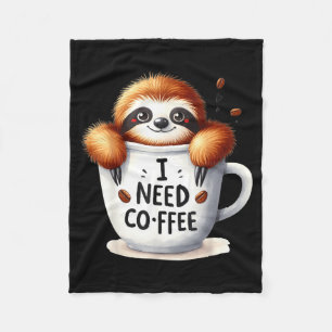 I hate mondays cute sleepy sloth pillow quote fleece blanket