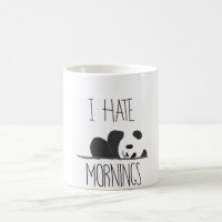 i hate morning panda mug