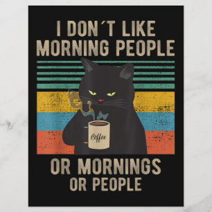 I Hate Morning People And Mornings And People Cat Letterhead