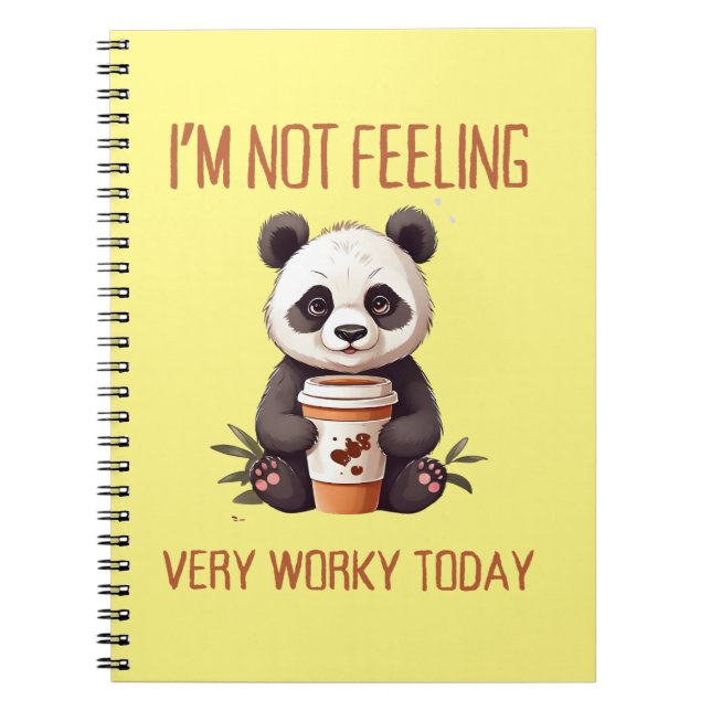 I Hate Mornings Panda Notebook (Front)