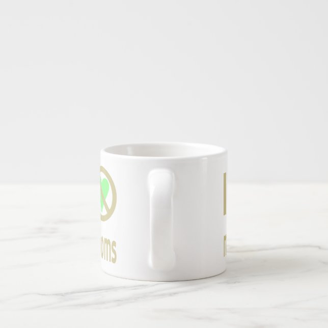 I Hate Mushrooms No Love Espresso Cup (Back)